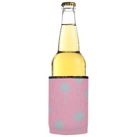 Palm Trees Aqua Pink Stubby Cooler - Standard thumbnail