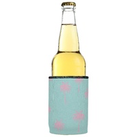 Palm Trees Pink Aqua Stubby Cooler - Standard thumbnail