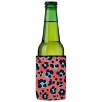 Coral Leopard Print Stubby Cooler 2-Pack - Standard thumbnail