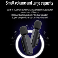 Professional Wireless Lavalier Microphone Set with Portable Charging Box Crystal Clear Audio - 2in1-Lightning thumbnail