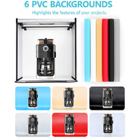 HRIDZ 60cm Portable Photo Studio LED Light Tent Bar Cube Soft Box Room thumbnail