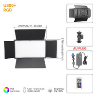 HridZ U800+ RGB LED Video Light – Dimmable Bi-Color, Adjustable RGB, Remote-Controlled Studio Light for Photography, YouTube, Vlogging, and Video Reco thumbnail