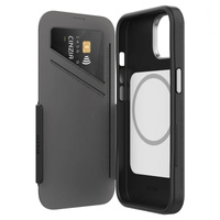 EFM Monaco Case Armour with ELeather + MagSafe D3O Suits iPhone 14 Pro Max/ 13 Pro Max - Black thumbnail