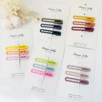MANGO JELLY Gloss Glaze Wavy Hair Clips - Basic - Twin Pack thumbnail
