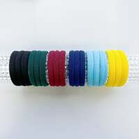 MANGO JELLY Metal Free Hair ties (4.5cm) - School Colour Bottle Green 10P - One Pack thumbnail
