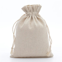 10-Piece Cotton Linen Drawstring Gift Bags thumbnail