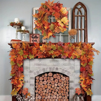 2M Artificial Fall Maple Leaf Garland thumbnail