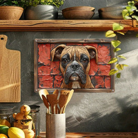 NNEOBA Boxer Dog Aluminum Wall Art - 12x16in Decorative Print thumbnail