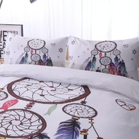 Dream catcher Printed Duvet Cover Set with Matching Pillowcases - white-Super King thumbnail