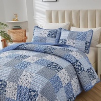 Vintage-Inspired Big Check Queen Bedding Set Cozy & Stylish thumbnail