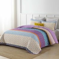 Quirky Quilted coverlet and pillowcovers set: Add Personality to Your Space - Queen size thumbnail