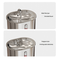 Standard Package Stainless Steel Pet Water Fountain with Faucet Flow and USB Plug thumbnail
