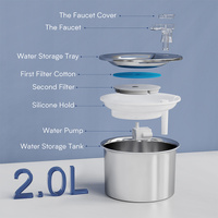 Intelligent Stainless Steel Pet Water Fountain with Smart Sensor, USB Plug, and Auto Power-Off Function thumbnail
