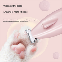 Sakura Pink Pet Hair Trimmer with LED Light, USB Rechargeable, and Battery Indicator thumbnail