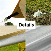 520*420 cm Hexagon Camping Tent Tarp - Waterproof, UV Protection, Sunshade Canopy Shelter for Camping, Hiking, Picnic thumbnail