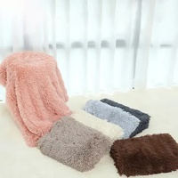 Fluffy Pet Blankets-Soft Faux Fur, Anti-Anxiety Cozy Throws for Cats and Dogs, M 80*55cm Blue thumbnail