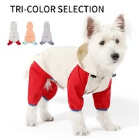 Waterproof Dog Raincoat with Hidden Leash Hole - Windproof and Comfortable for Outdoor Walks, Size:XXL (Back Length 39cm/15.35in, Bra 55cm/21.65in) Wh thumbnail
