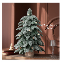 55cm Frosted Mini Christmas Tree – Snow-Covered Indoor Holiday Decoration thumbnail