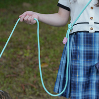 Adjustable Slip-On Dog Leashes - Lightweight and Comfortable Training Leads for Pets 3.35cm*8mm (Green, 2 pieces) thumbnail