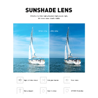 Bold Oversized Blue Frame Sunglasses | UV400 Designer Fashion Shades thumbnail