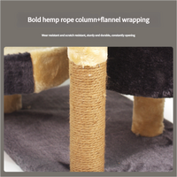 A Cat's Dream Paradise: Natural Solid Wood Cat Climbing Frame 50*33*53CM thumbnail