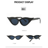 Retro Cat-Eye Sunglasses - Stylish Black Vintage Frames for Women thumbnail