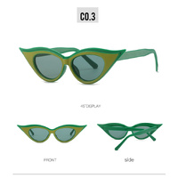 Retro Cat-Eye Sunglasses - Stylish Green Vintage Frames for Women thumbnail
