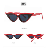 Retro Cat-Eye Sunglasses - Stylish Red Vintage Frames for Women thumbnail