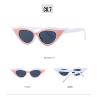 Retro Cat-Eye Sunglasses - Stylish White Vintage Frames for Women thumbnail