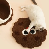 Adorable Cookie-Shaped Cat Bed - Cozy and Playful Pet Hideout (50x20 cm) thumbnail