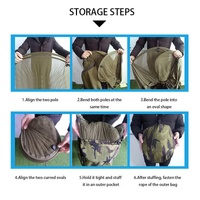 Outdoor Camping Hammock with Mosquito Net - 240x100cm Lightweight Portable Hammock Single thumbnail