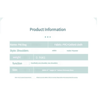 Purple Transparent Pet Carrier Backpack for Cats and Small Dogs thumbnail