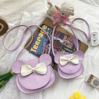 Adorable Bow Bear Crossbody Bag for Kids - Purple Shoulder Bag 18*17*8cm thumbnail