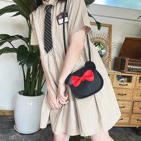 Adorable Bow Bear Crossbody Bag for Kids - Black Small Shoulder Bag 13*13*5cm thumbnail