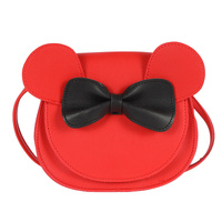 Adorable Bow Bear Crossbody Bag for Kids - Red Small Shoulder Bag 13*13*5cm thumbnail