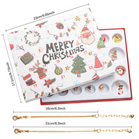 Christmas Charm Bracelet Advent Calendar - Festive Jewelry Gift Set with Pendants and Beads thumbnail