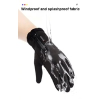 Convertible Fingerless Winter Gloves | Waterproof, Windproof Thermal Gloves with Touchscreen Compatibility Q808  XXL size Black thumbnail
