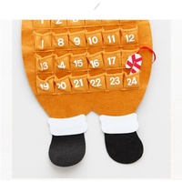 Reindeer Advent Calendar - Felt Christmas Countdown with 24 Pockets, Wall Hanging Decoration for Kids thumbnail