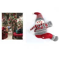 Snowman Curtain Tieback - Festive Plush Christmas Curtain Holder for Holiday Decor 22*44cm  2 PCS thumbnail