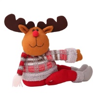 Reindeer Curtain Tieback - Festive Plush Christmas Curtain Holder for Holiday Decor 27*34cm  2 pcs thumbnail