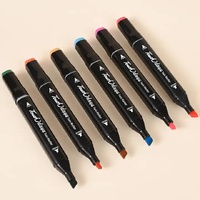 Professional Dual-Tip Marker Set - 30 Colors with Color-Coded Caps for Easy Identification thumbnail