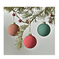 Set of 12 Matte Christmas Ornaments- Pastel Colored Shatterproof Baubles for Holiday Decor (6 cm) thumbnail