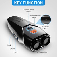 Black Handheld Ultrasonic Dog Trainer with Dual Mode | Training & Deterrent Device with LED Light thumbnail