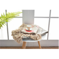 Bohemian Cotton Area Rug with Tassels - Geometric Pattern, Decorative Floor Mat 60*90cm thumbnail