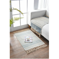 Bohemian Cotton Area Rug with Tassels - Geometric Pattern, Decorative Floor Mat 60*90cm thumbnail