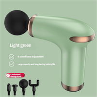 Green Massage Gun - 6-Speed Deep Tissue Massager with 4 Professional Massage Heads thumbnail