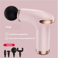 Pink Massage Gun - 6-Speed Deep Tissue Massager with 4 Professional Massage Heads thumbnail