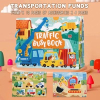 Interactive Busy Book Set - 2-pack of educational activity books for preschoolers on transport and animals thumbnail