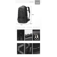 Large 60L Orange Waterproof Hiking Backpack for Travel, Camping, and Outdoor Adventures - Durable and Lightweight thumbnail