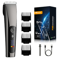 Black Professional Rechargeable Hair Clipper with Digital LED Display - Precision Trimmer for Men thumbnail